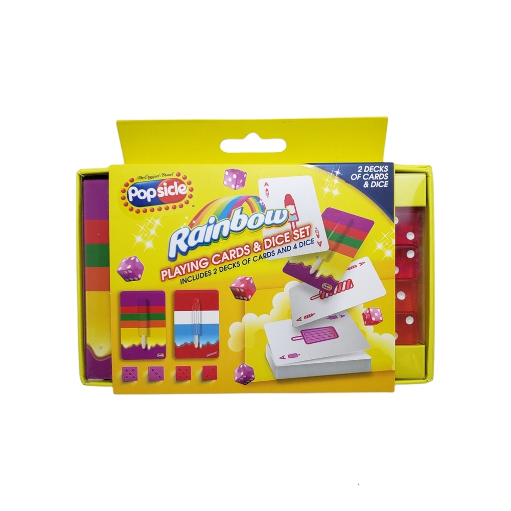 Popsicle Rainbow Playing Cards and Dice Set